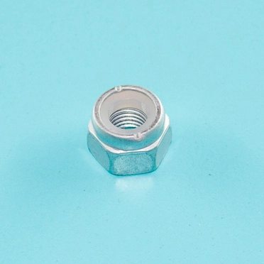 Гайка оси переднего колеса, оси маятника Альфа (М10 x 1.25 х h13 мм., тефлоновый стопор)