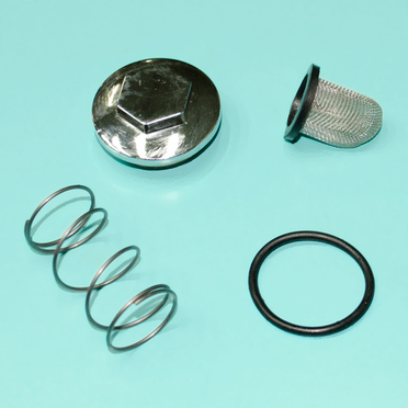 Фильтр масляный CG-CB 125-150 (крышка ХРОМ D45 мм, сетка, кольцо, пружина)
