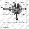 Коленвал CG250 (шатун 143*p16, Lipai PRO) 167FMM