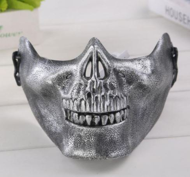 Маска-череп Ghost Rider (ТИП1, пластик, серебро)