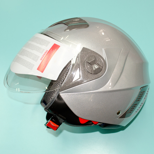 Шлем Safelead HF-221 (серебро металлик, размер S 55-56 НО реально 57-58, открытый)