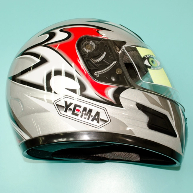 Шлем YEMA YM-802A (серебристый, размер M 57-58 НО реально 59-60, интеграл) АРХИВ