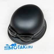 Шлем BLD130 (ЧЕРНАЯ КАСКА с очками, размер XS, НО реально 55-56)