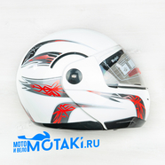 Шлем BLD155 (бело-красный, размер XS, НО реально 55-56, модуляр)