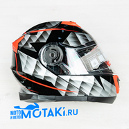 Шлем BLD160 (черно-красный, размер XS, НО реально 55-56, модуляр)