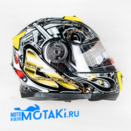 Шлем BLD160 (черно-желтый, размер XS, НО реально 56-57, модуляр)