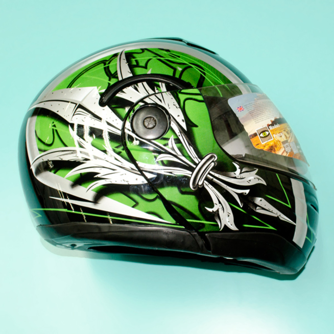 Шлем Safelead HF-108/LX-508 (черно-зеленый, размер XL 61-62, модуляр)