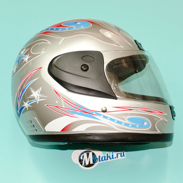Шлем Safelead HF-109 (серебристый металлик, размер M 57-58 НО реально 59-60, интеграл)