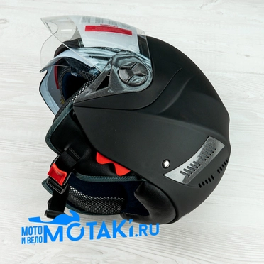 Шлем Safelead HF-221 (черный МАТОВЫЙ, размер S 55-56, открытый) АРХИВ