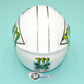 Шлем HIZER 525 (белый MONSTER, размер S-M, НО реально 59-60, интеграл)
