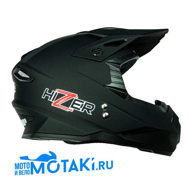 Шлем HIZER J6801 (черный матовый #3, размер S, кросс)
