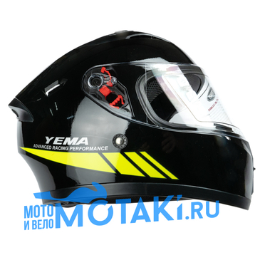 Шлем YEMA YM-832 (черно-желтый, размер M 57-58, интеграл)