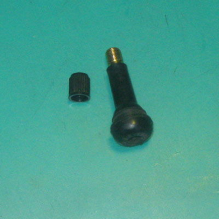 Вентиль бескамерной покрышки скутер (1 шт., прямой черный)