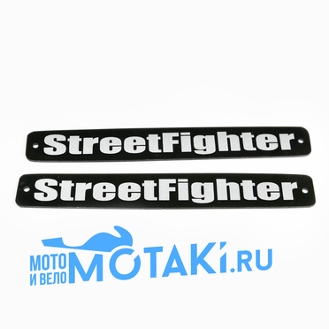 Эмблемы бардачка Иж StreetFighter (2 шт. черные) УЦЕНКА