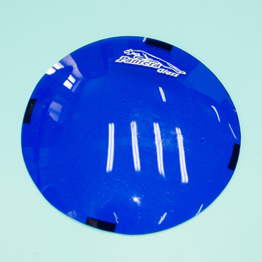 Накладка фары мото (синий пластик, D170 мм.)