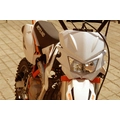 Питбайк XR125 Motoland (колеса 17/14, фара, стартер, бело-оранжевый)