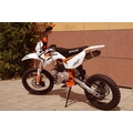 Питбайк XR125 Motoland (колеса 17/14, фара, стартер, бело-оранжевый)