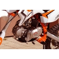 Питбайк XR125 Motoland (колеса 17/14, фара, стартер, бело-оранжевый)
