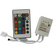 Контроллер светодиодной RGB-ленты 12В 144Вт 12А (с ИК пультом управления)