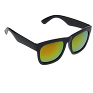 Очки солнцезащитные Wayfarer ТИП3 (черная оправа, зеркальное золотое покрытие стекла, пластик)