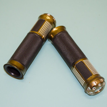 Ручки руля BUNGBON (грипсы бронза, металл и резина, на руль 22 мм.)