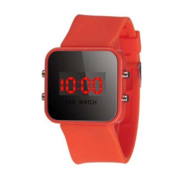 Часы LED Watch Master (красные, мягкий силиконовый ремешок)
