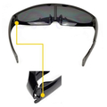Очки спортивные Cyclops (белая оправа, матовое темное стекло, пластик)