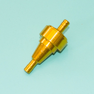 Фильтр топливный мото CNC HX-157 (металлический разборный, золотистый)