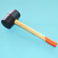 Киянка резиновая 340 г. (черная резина, деревянная ручка)