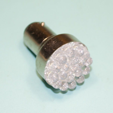 Лампа S25/BA15D (12В 19 LED 5 мм. диодов в цоколе, белая)