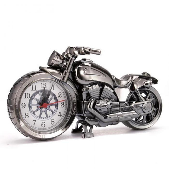 Часы настольные в виде мотоцикла (цвет металлик, 230 x 130 мм.)