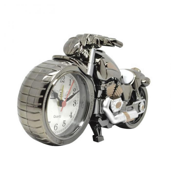 Часы настольные в виде мотоцикла (цвет черный, 230 x 130 мм.)
