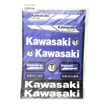 Наклейки Кавасаки 6000B (винил, 220 х 330 мм., 11 шт. синие)