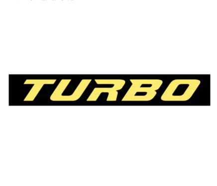 Наклейка на стоп-сигнал TURBO (винил, 25 х 150 мм.)