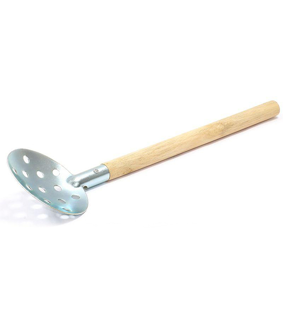 Черпак для льда рыболовный (металлический с деревянной ручкой)
