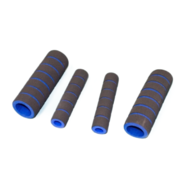 Накладки ручек и рычагов руля вело (комплект, поролоновые, синие)