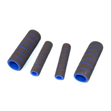 Накладки ручек и рычагов руля вело (комплект, поролоновые, синие)