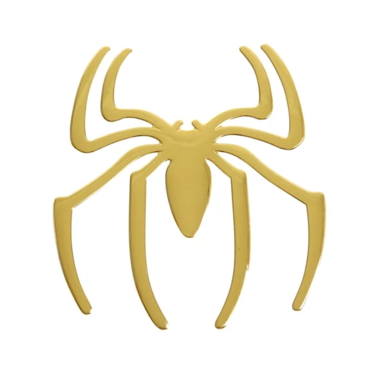 Наклейка паук (золото, 3D гибкая, 90 x 75 мм.)