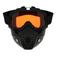 Очки защитные с маской Moto (оранжевое стекло, маска-фильтр снимается)