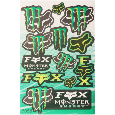 Наклейки Monster Energy / FOX 7058 (винил, 175 х 260 мм, 11 наклеек)