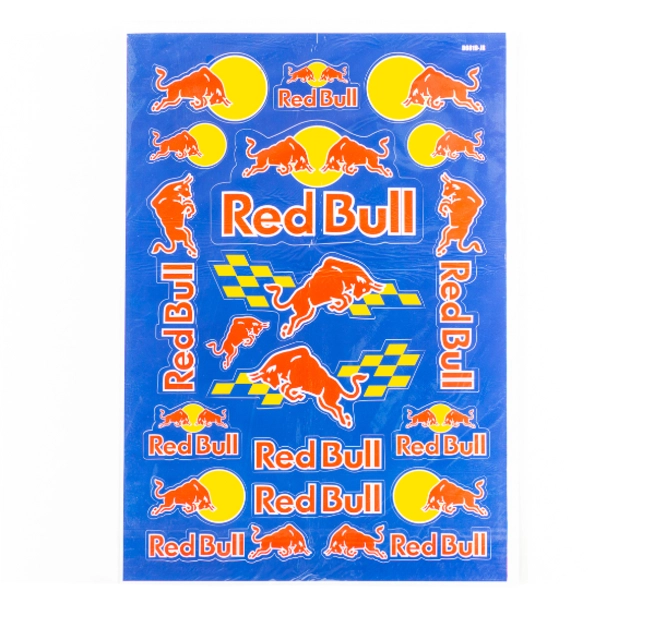 Наклейки Red Bull D6019 (винил, 300 х 420 мм., 19 шт.)