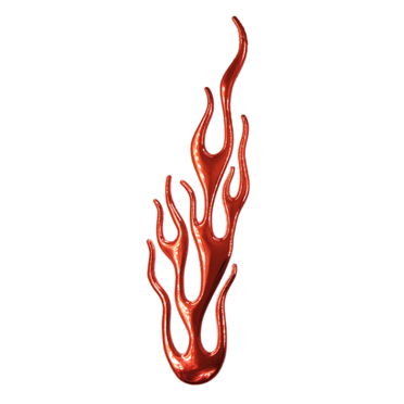 Наклейка Языки Пламени (красные, 3D гибкая)
