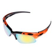 Очки спортивные Casper (оранжево-черная оправа, радужное покрытие стекла)