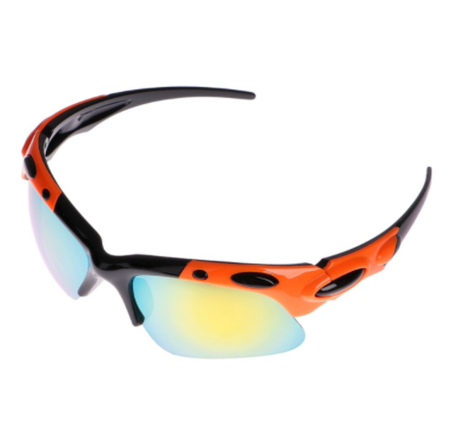 Очки спортивные Casper (оранжево-черная оправа, радужное покрытие стекла)