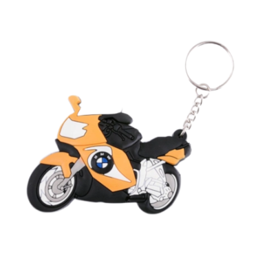Брелок для ключей Спортбайк BMW (резина, оранжевый)