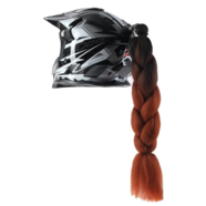 Коса на шлем (крепление присоской, 600 мм., черно-коричневая)