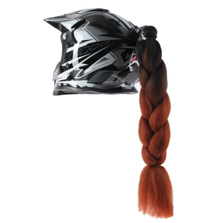 Коса на шлем (крепление присоской, 600 мм., черно-коричневая)