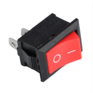 Выключатель клавишный без подсветки (квадратный красный 20 х 15 х 25 мм.)