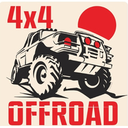 Наклейка 4 х 4 OFFROAD (винил, 140 х 140 мм.)