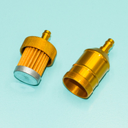 Фильтр топливный мото CNC HX-140 (металлический разборный 72 x 30 x 6.5 мм., оранж)